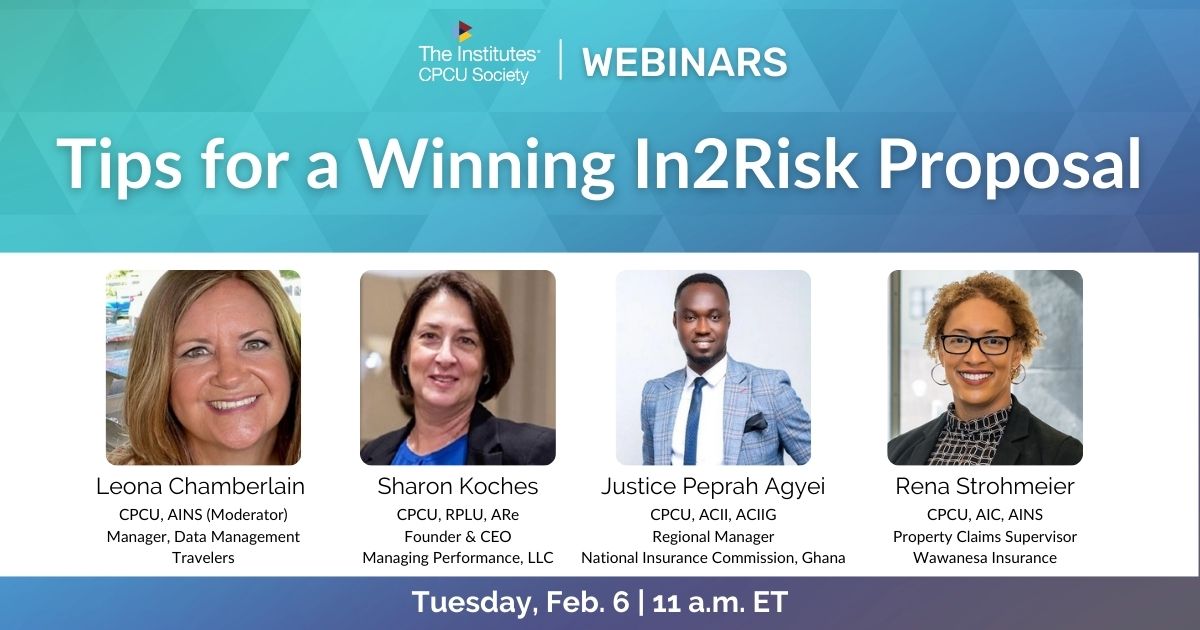 Webinars The Institutes CPCU Society